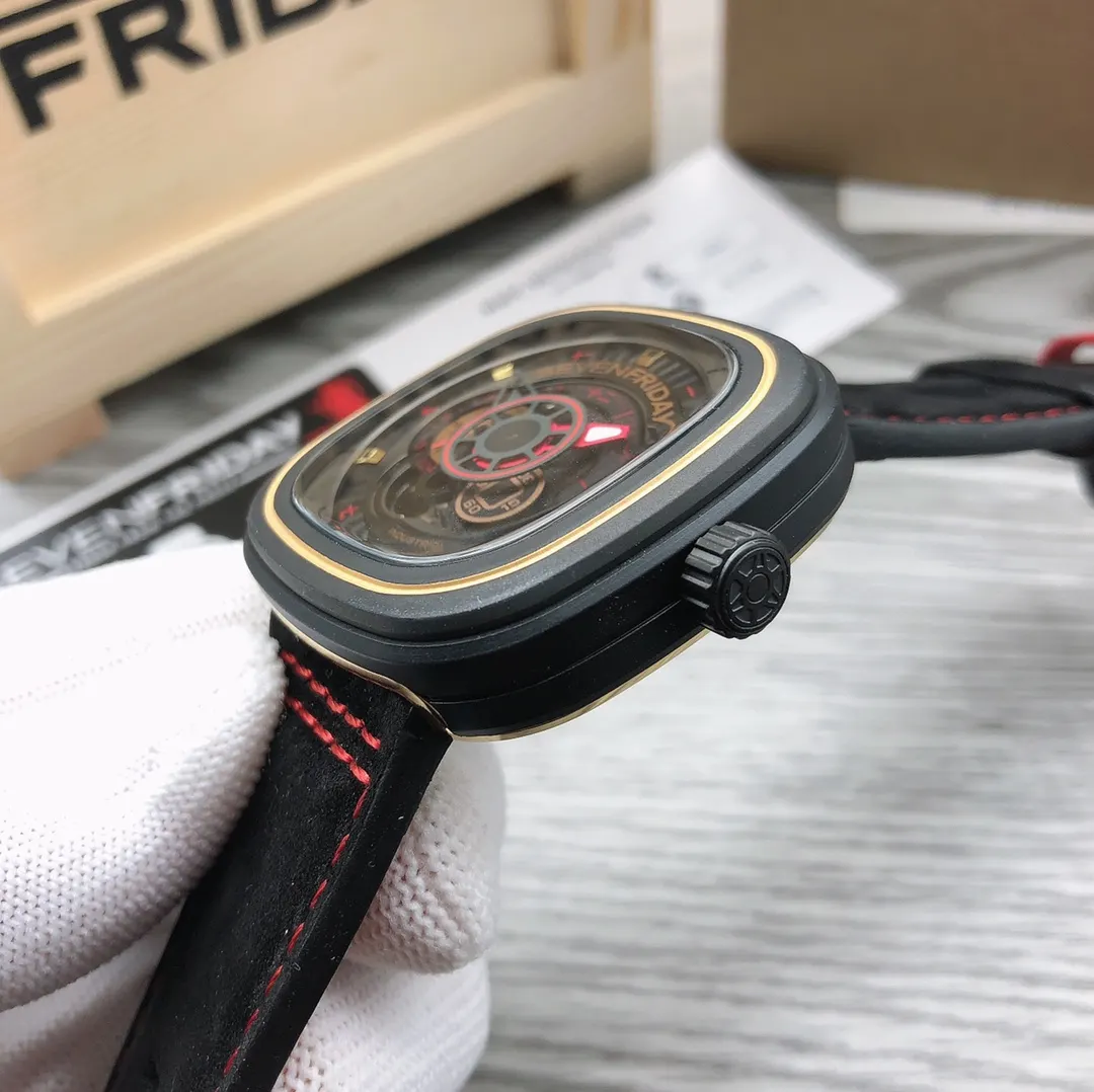 Black White Red Gold Watch Classic