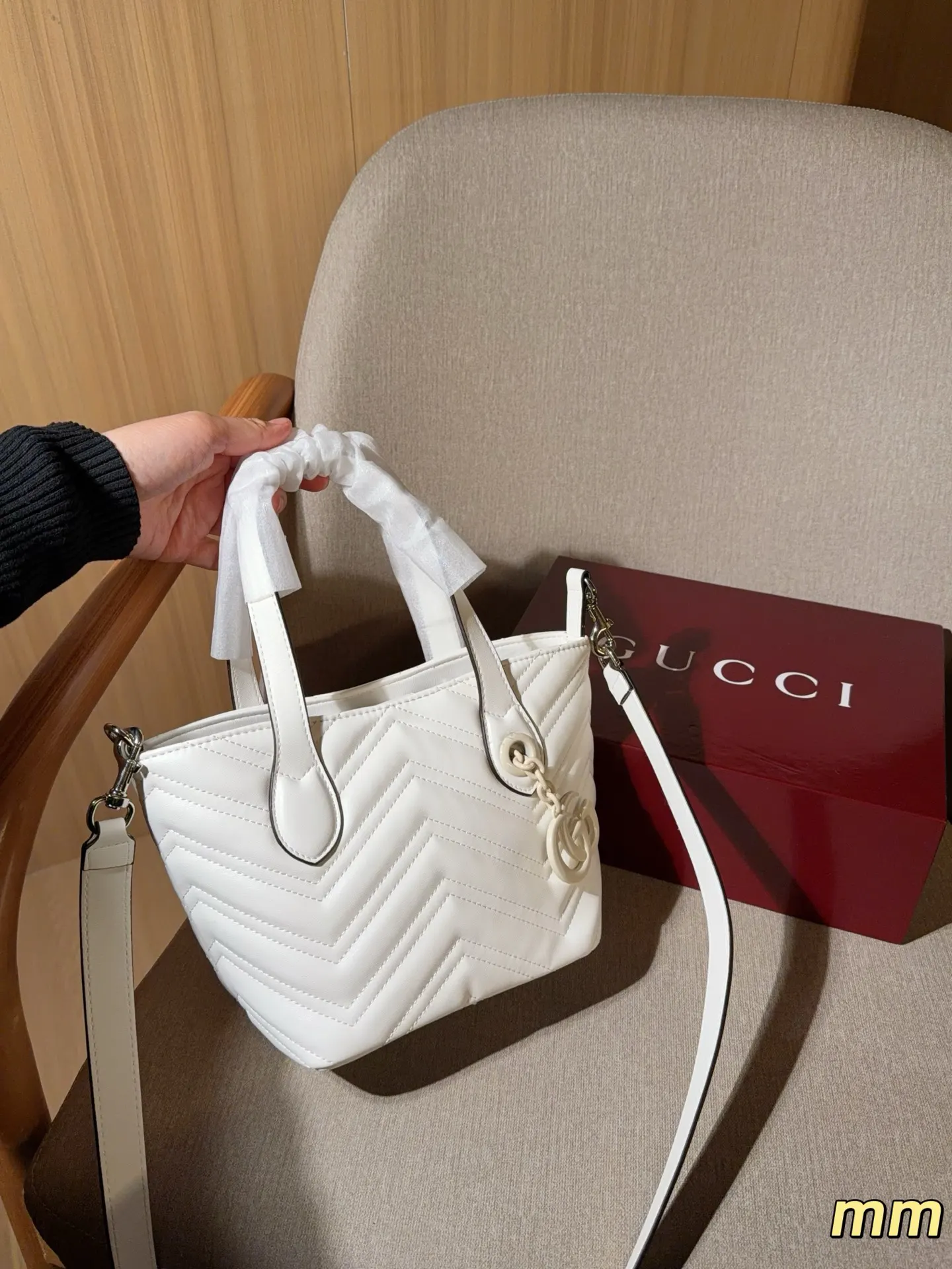 Gucci Marmont 绗缝皮革链条包 单肩斜挎款