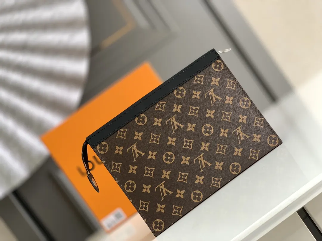 Monogram Organizer Pouch Travel Leather