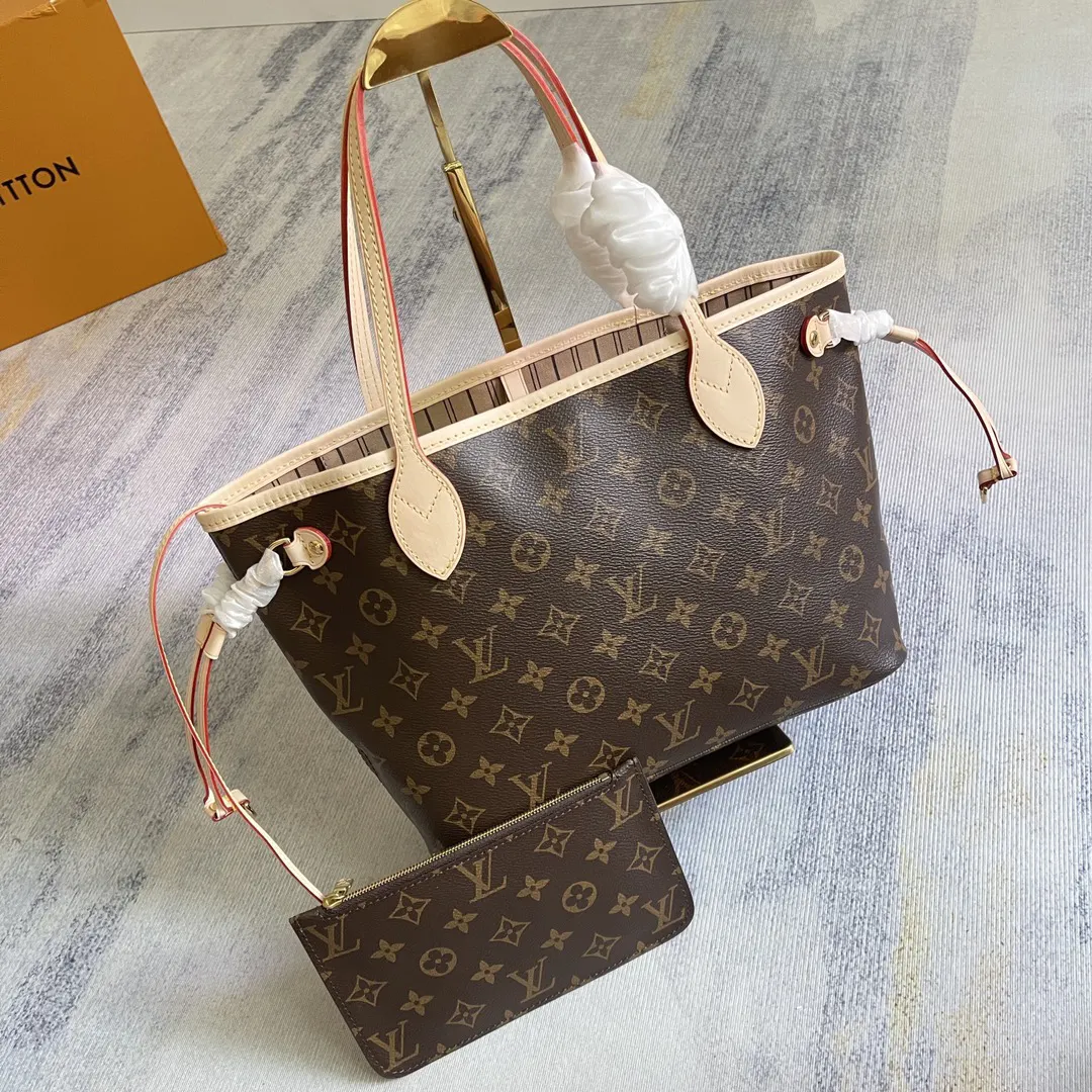 LV Neverfull 金色 牛皮 手拿包 精致手拿款