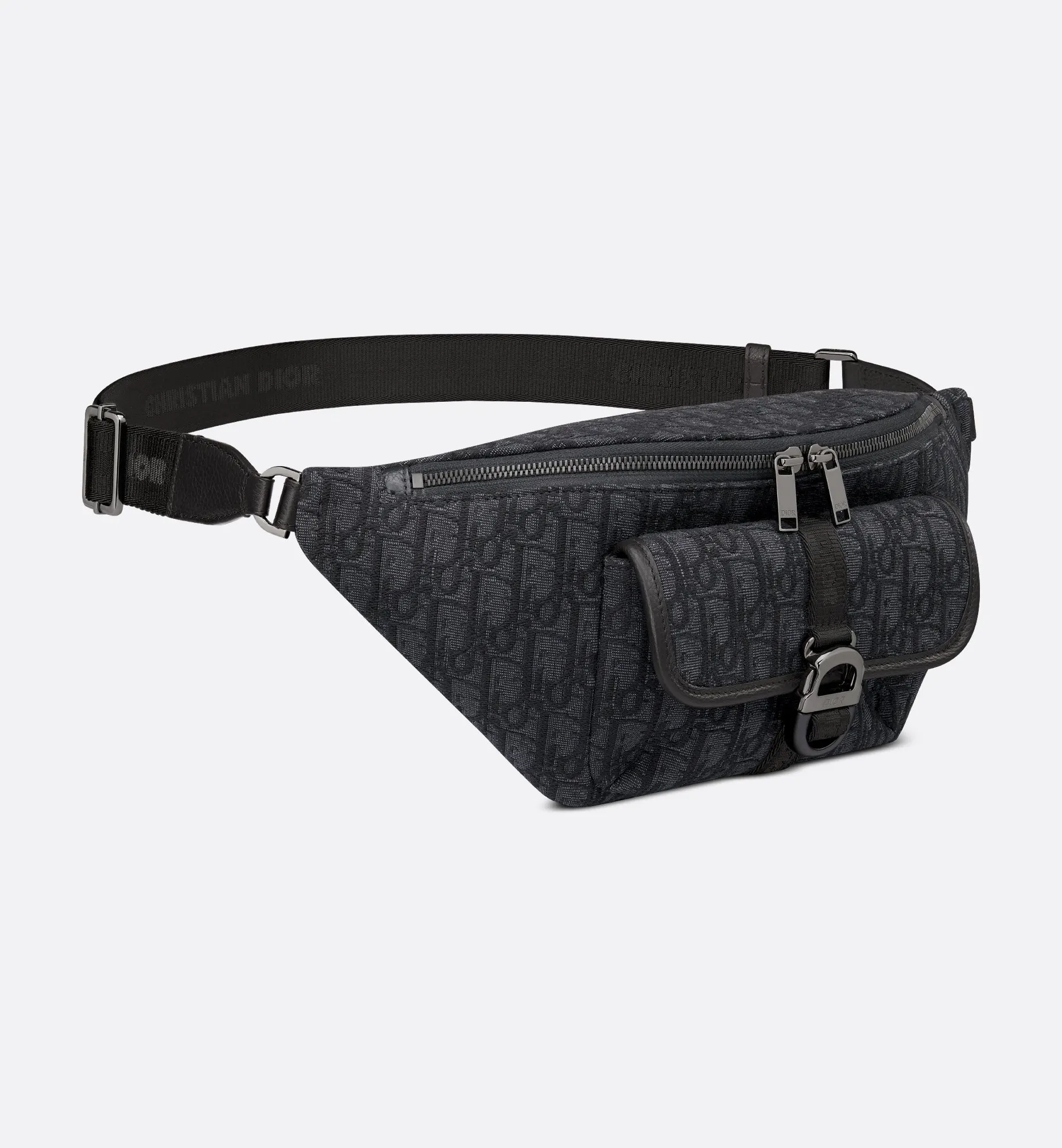 Black Beige Belt Bag Casual Fashion Leather
