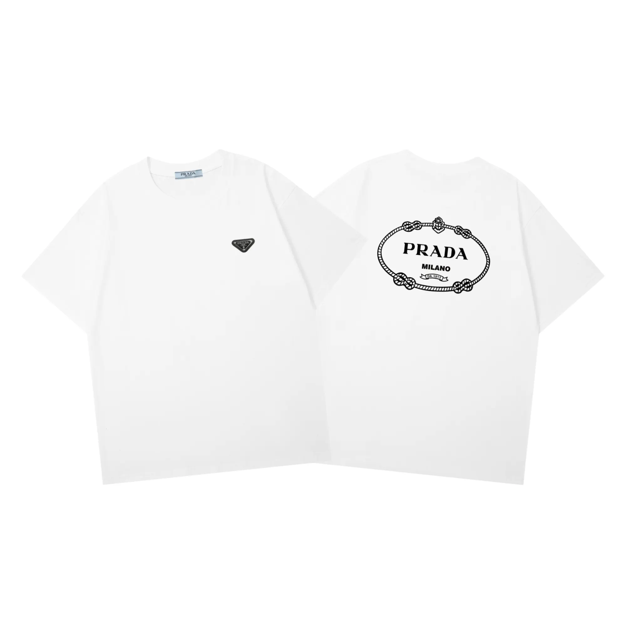 Prada 棉质 三角标 印花 短袖T恤