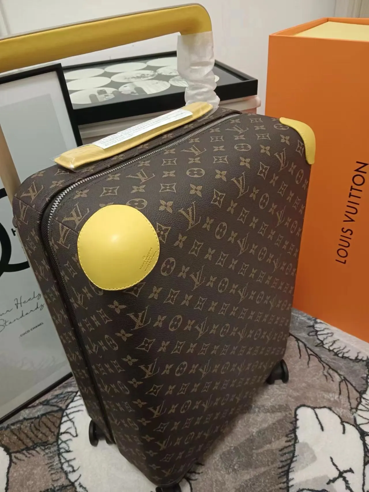 老花 黃色 新顏色 老花 黃色包角 新顏色 老花 黃色包角 行李箱 旅行拉杆款 輕便出行款