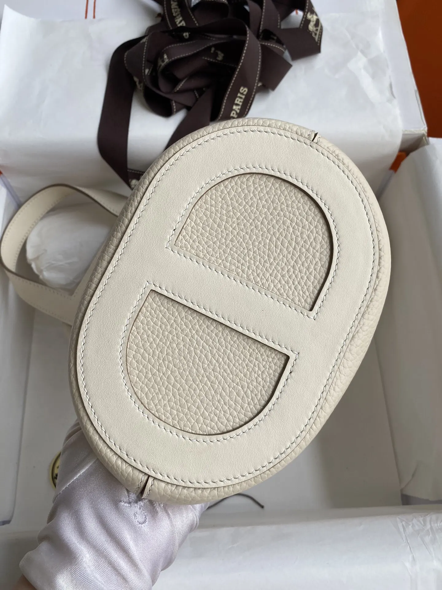 Hermès Picotin 奶昔白 Swift小牛皮 水桶包 18cm