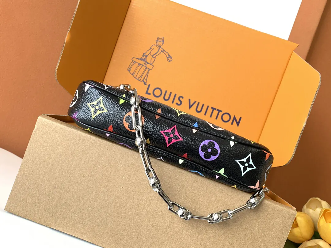LV 牛皮 全钢 黑彩 本款 链条包 精致链条款