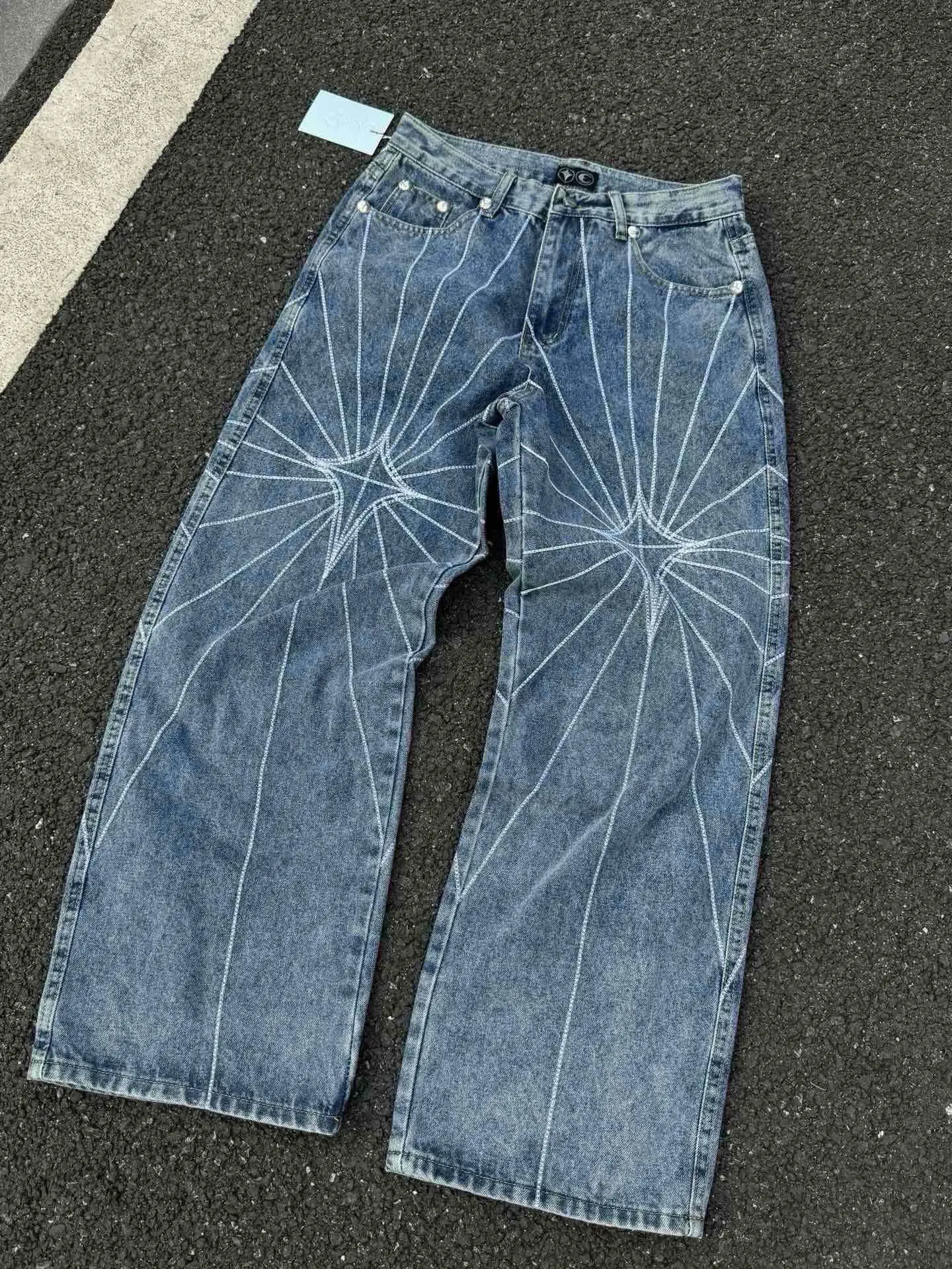 Chrome Hearts 24FW 蓝色 刺绣 水洗 长裤 宽松休闲款 款2