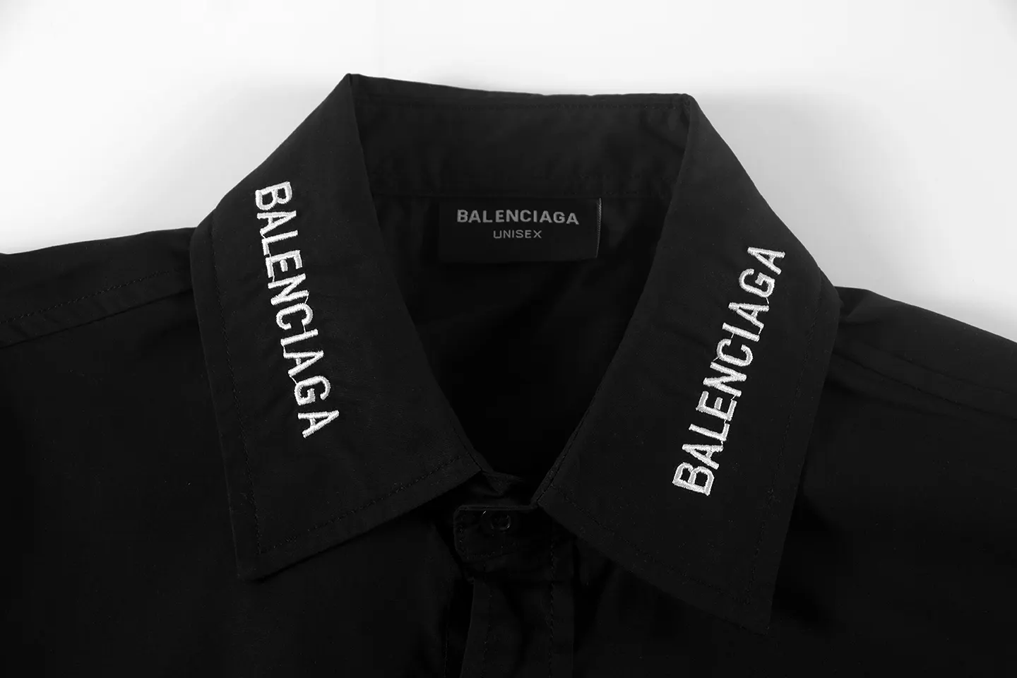 Balenciaga 黑色 純棉 Logo 襯衫 宽松休閒