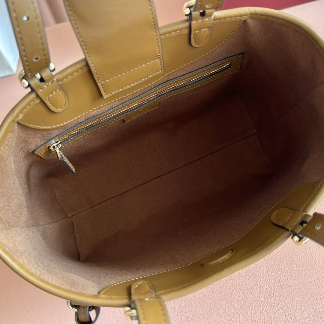 Gucci Brown Pink Tote Bag