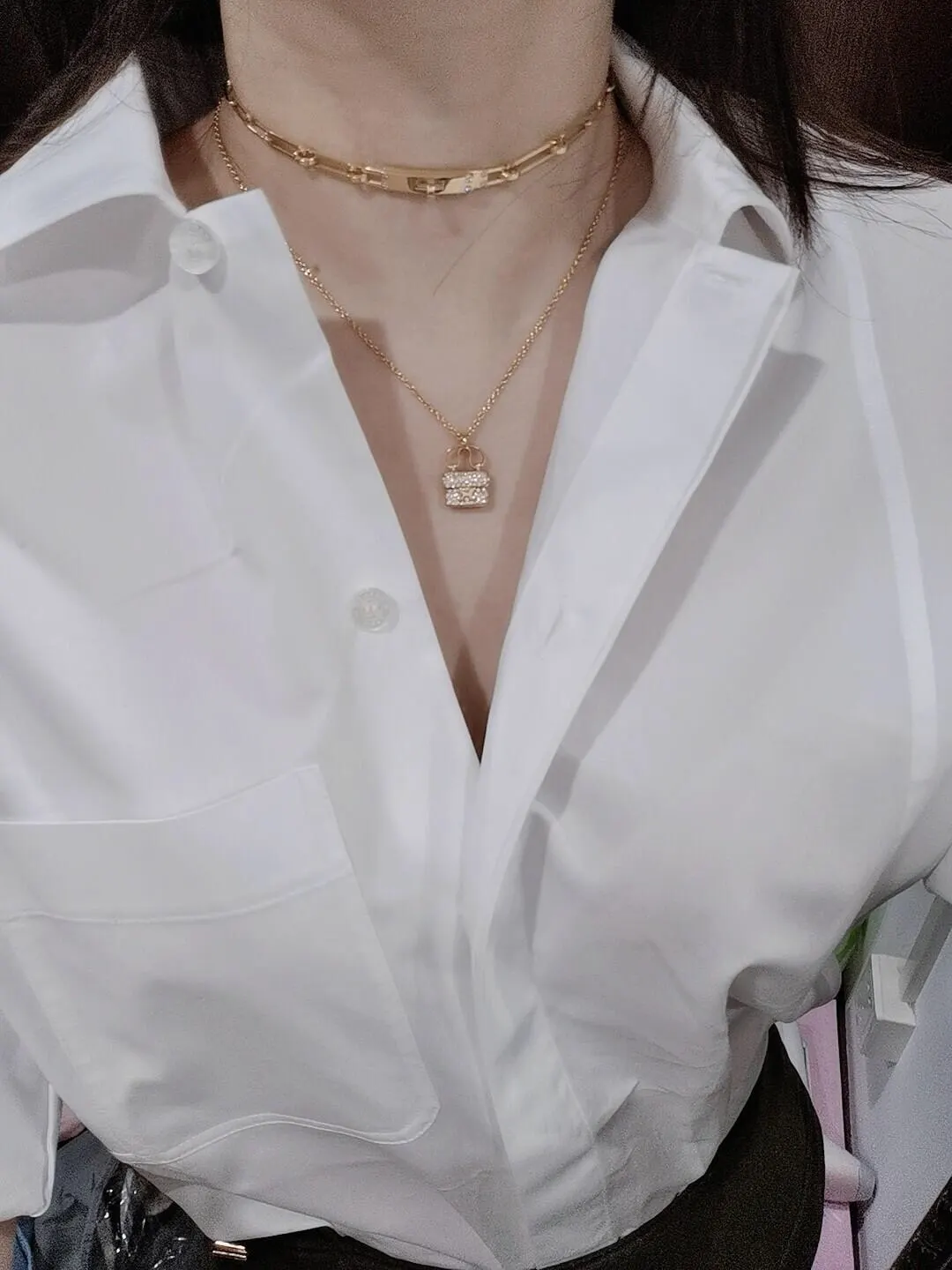 Hermès 银色 首饰 精致配饰 项链