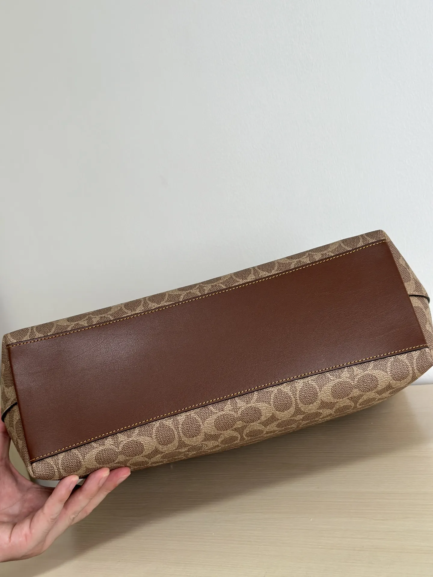 Monogram Tote Bag Leather