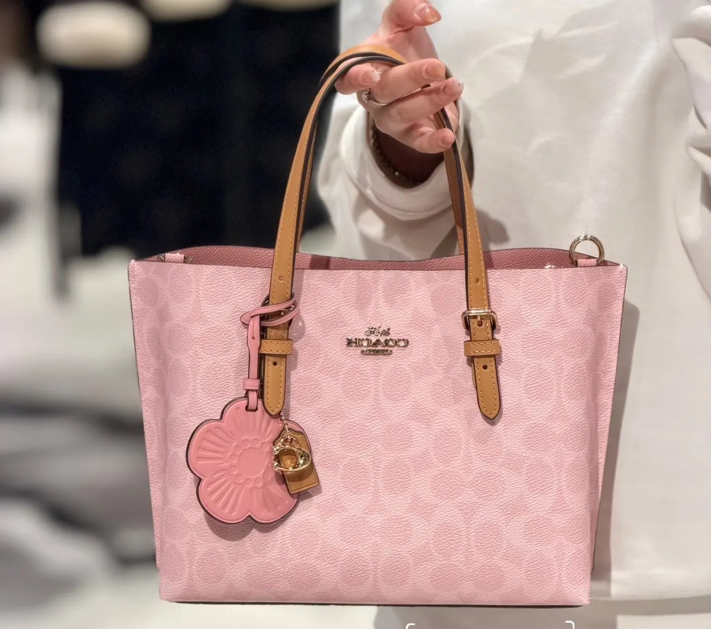Coach 老花 手提包 通勤手提款