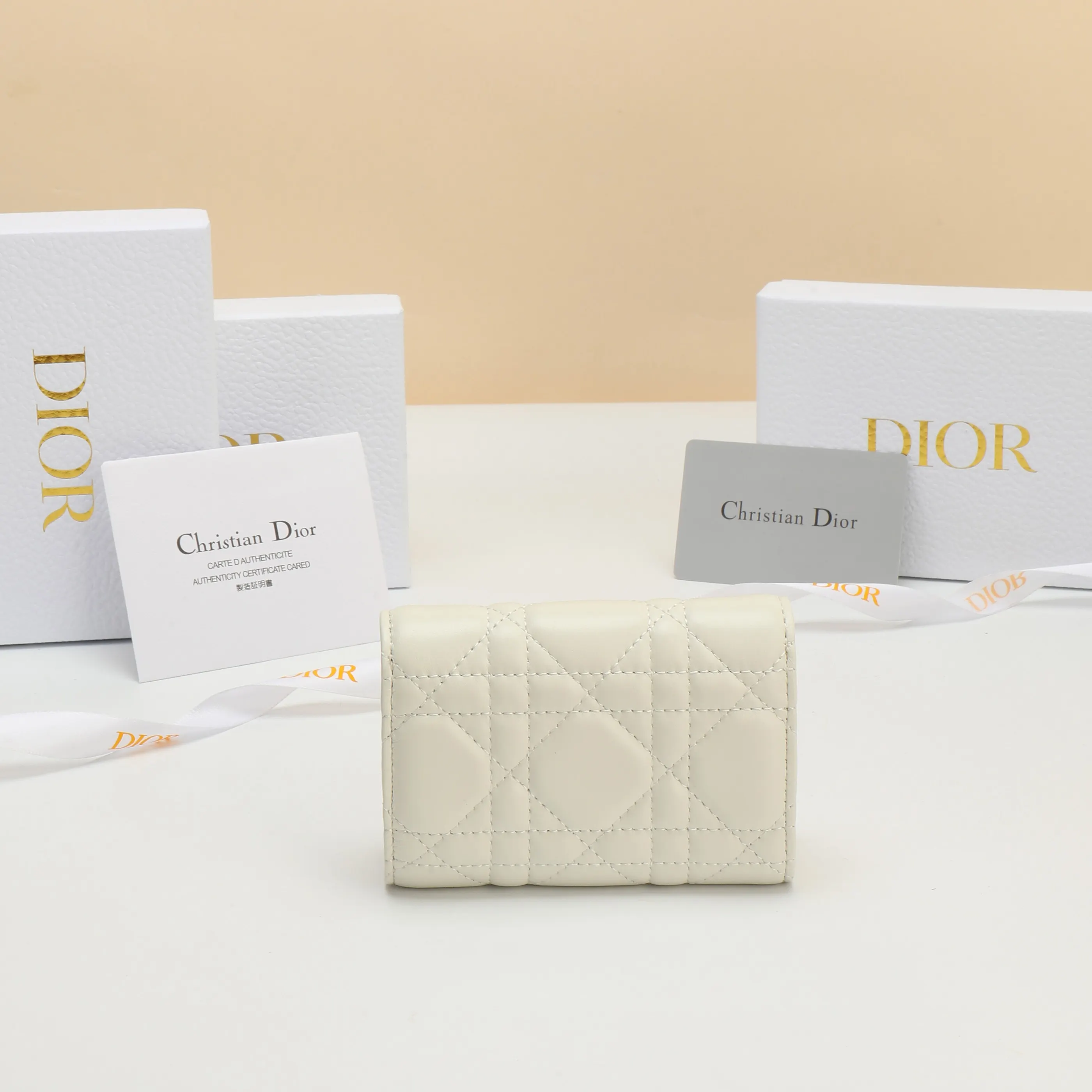 Dior Lady Dior Black Leather Wallet Image 5 Dior Lady Dior Black Leather Wallet Image 5