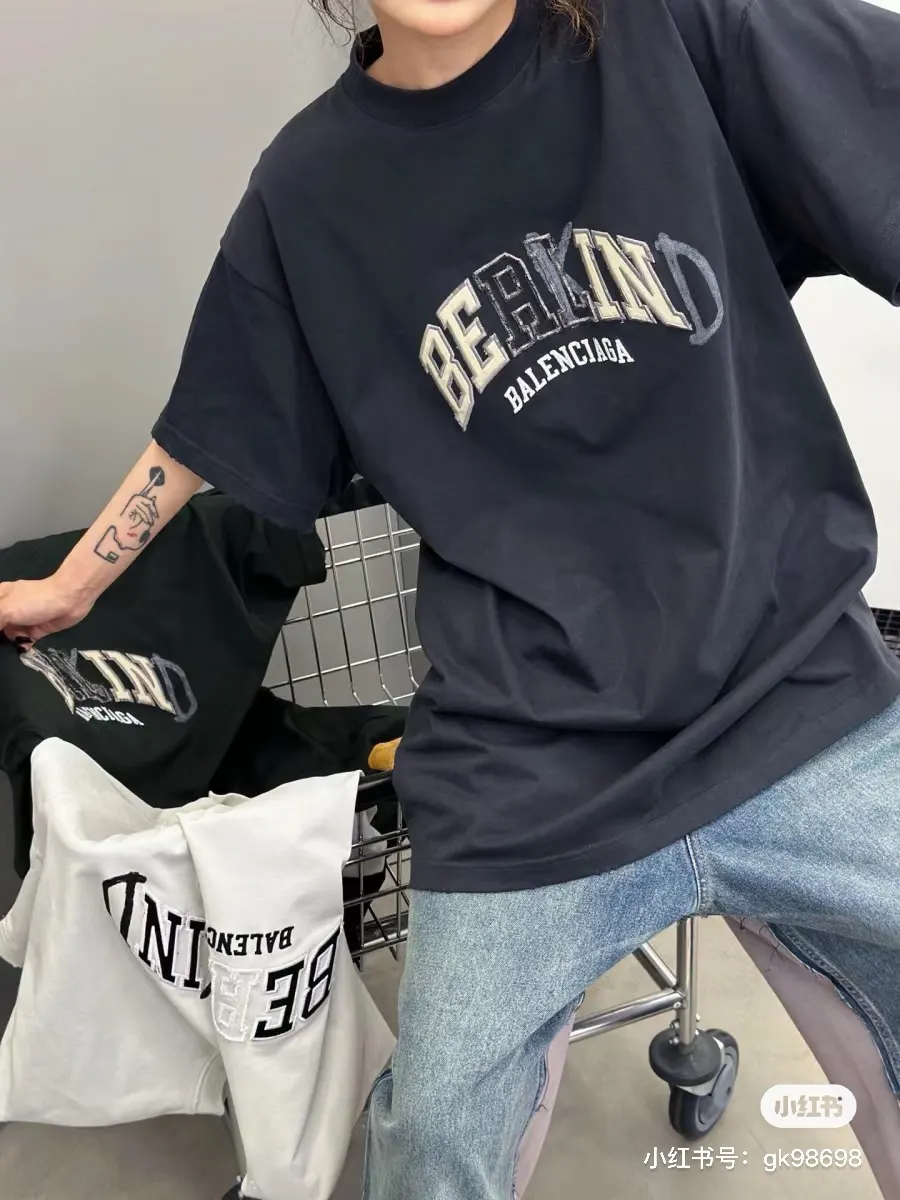 Balenciaga Logo Letter Short Sleeve T-Shirt Street