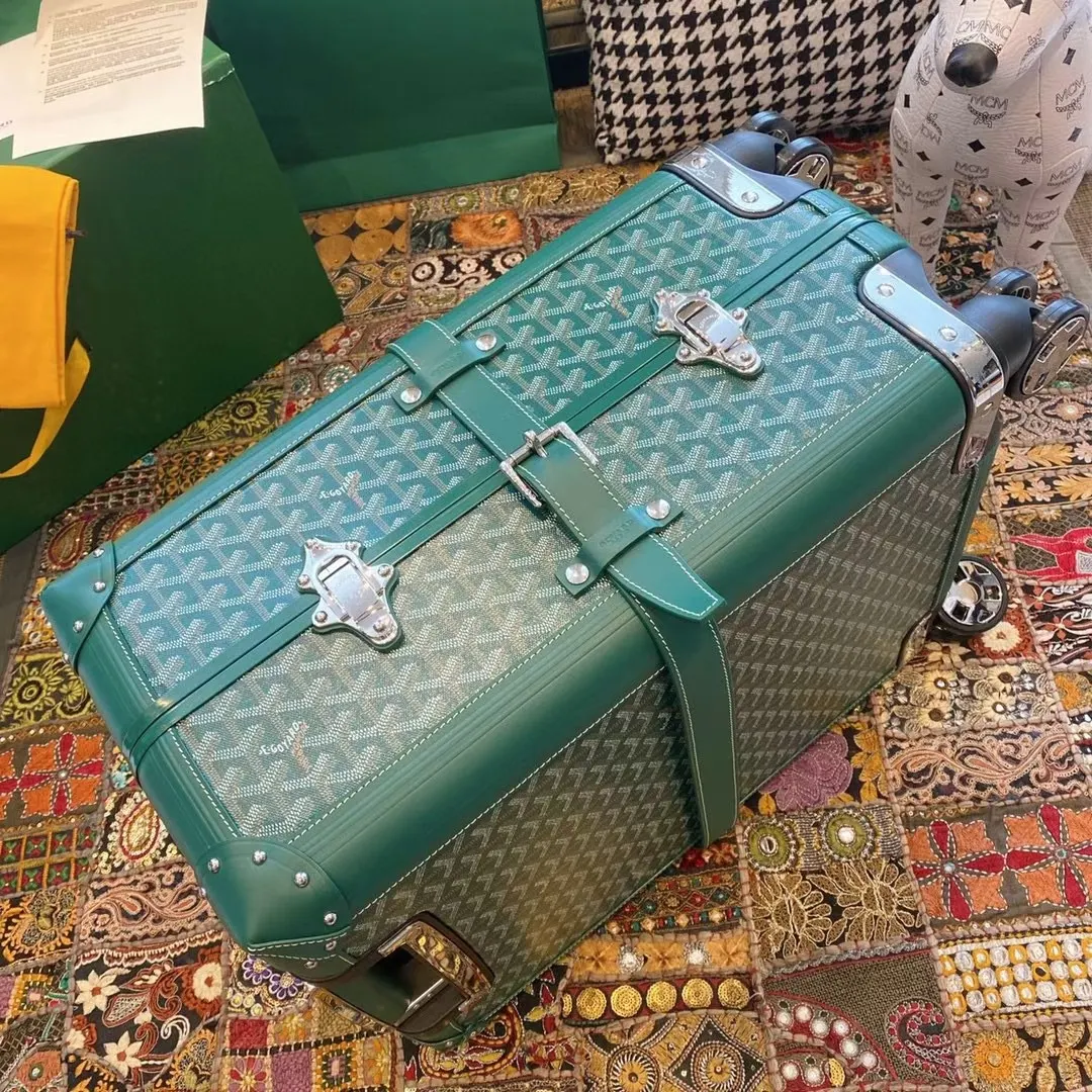 Goyard 老花 绿色 帆布 行李箱 旅行拉杆款 轻便出行款