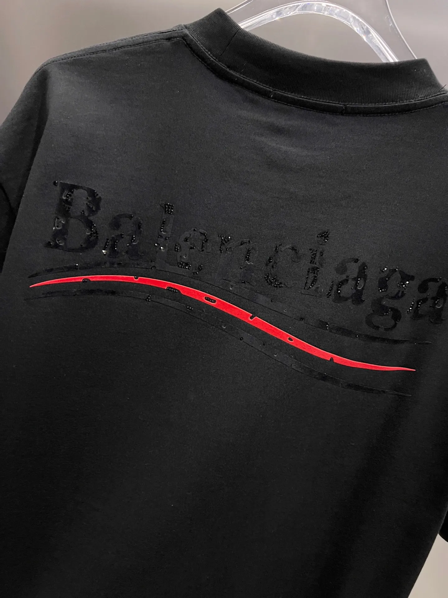 Balenciaga Black Logo Short Sleeve T-Shirt Loose