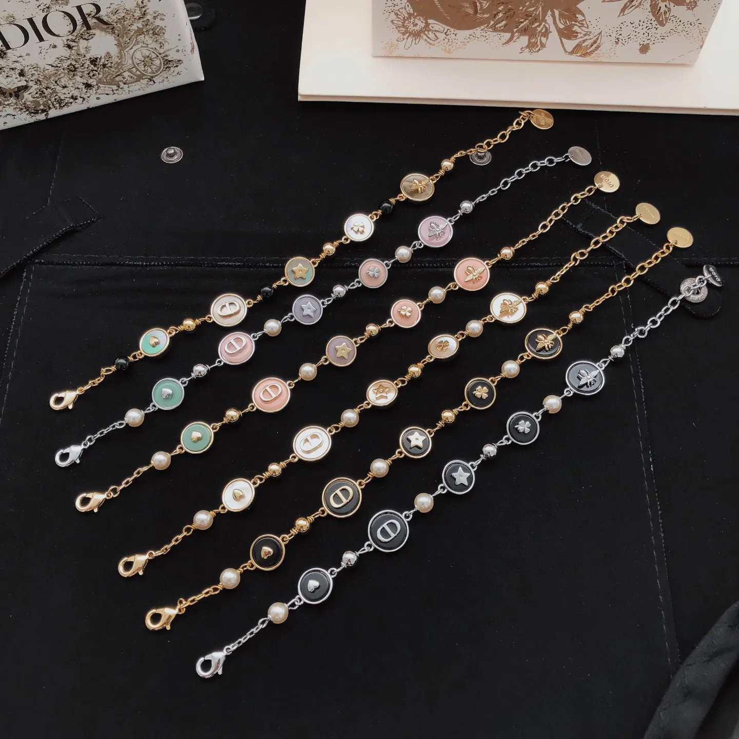 Dior 粉色 手链