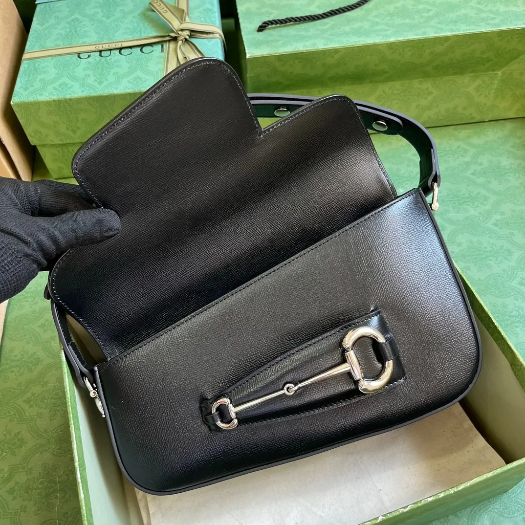 Gucci Horsebit 1955 老花马衔扣肩背包 单肩斜挎