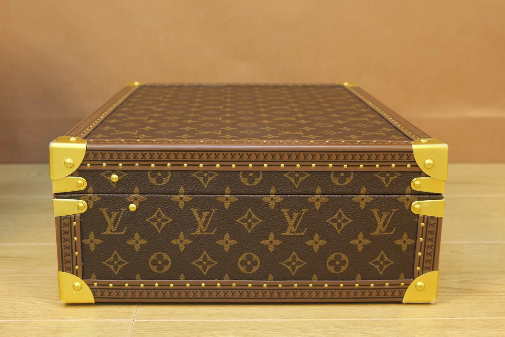 Louis Vuitton Gold Suitcase Travel Lightweight Canvas