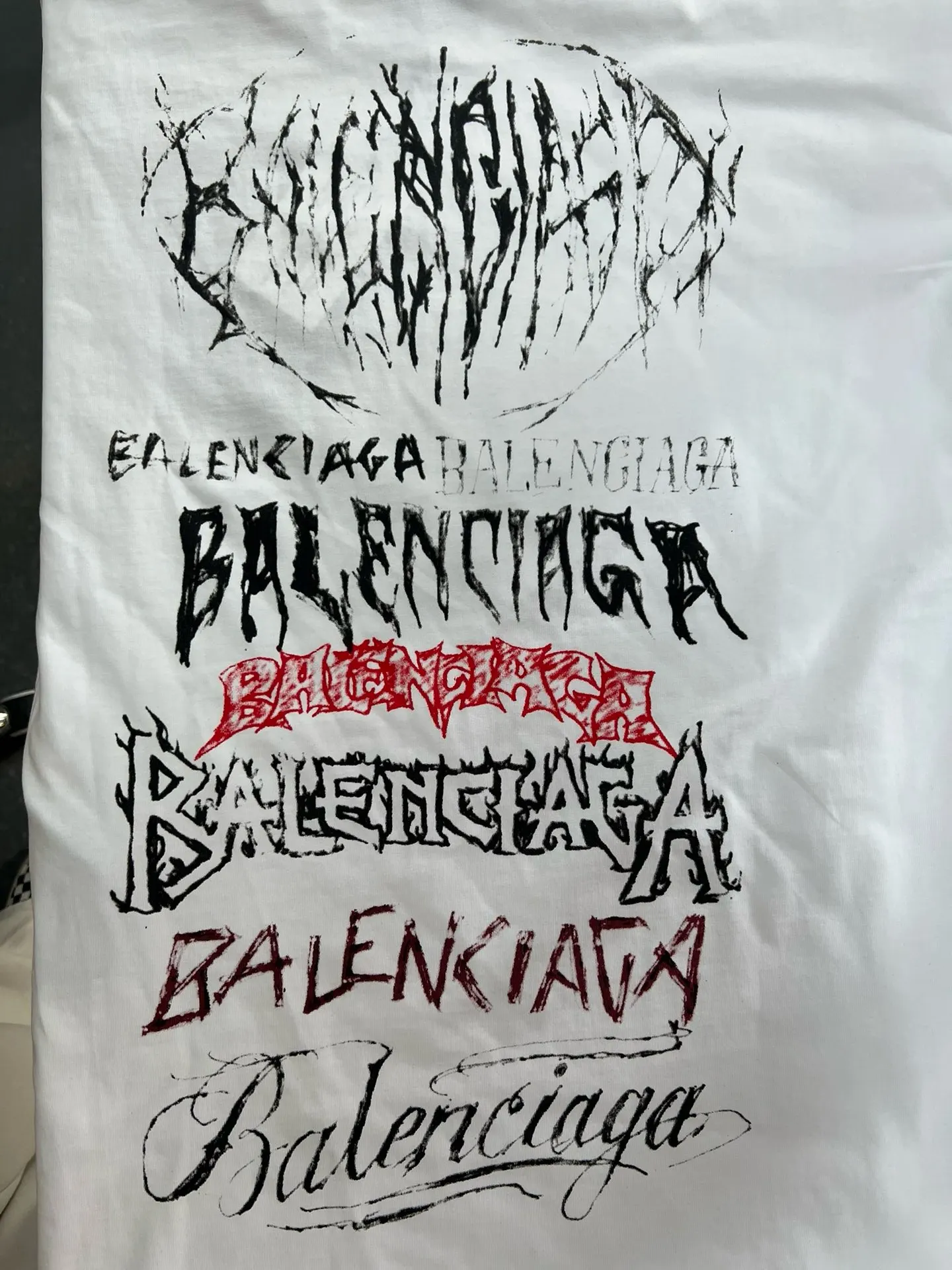 Balenciaga White Cotton Logo Short Sleeve T-Shirt Street
