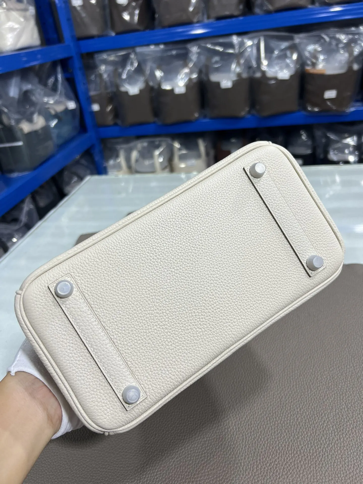 Hermès Birkin 奶昔白 Togo牛皮 手提包 25cm