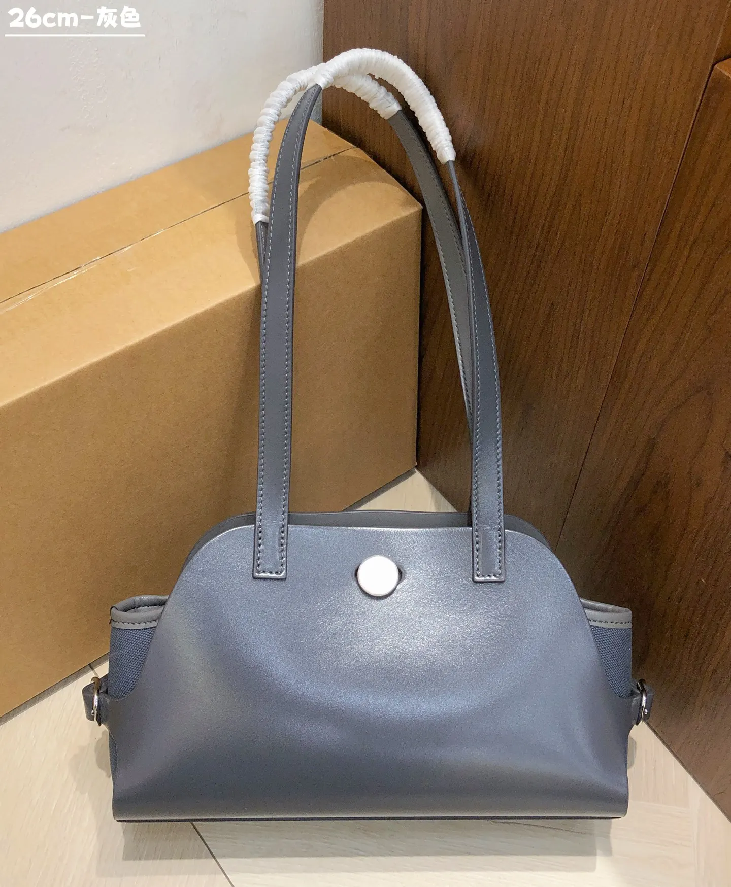 Hermes 黑色 帆布 腋下包 復古腋下背款