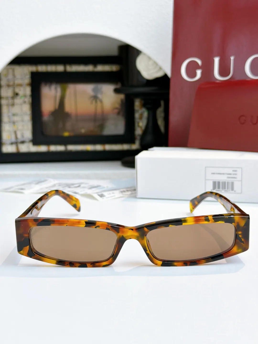 Gucci Rectangular Sunglasses Black