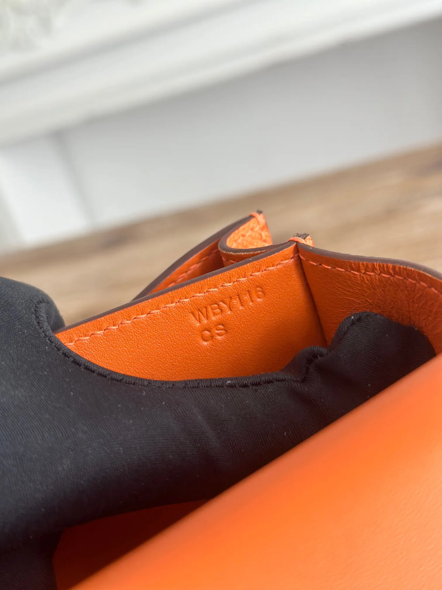 Hermes Constance Orange Leather Crossbody Bag Classic