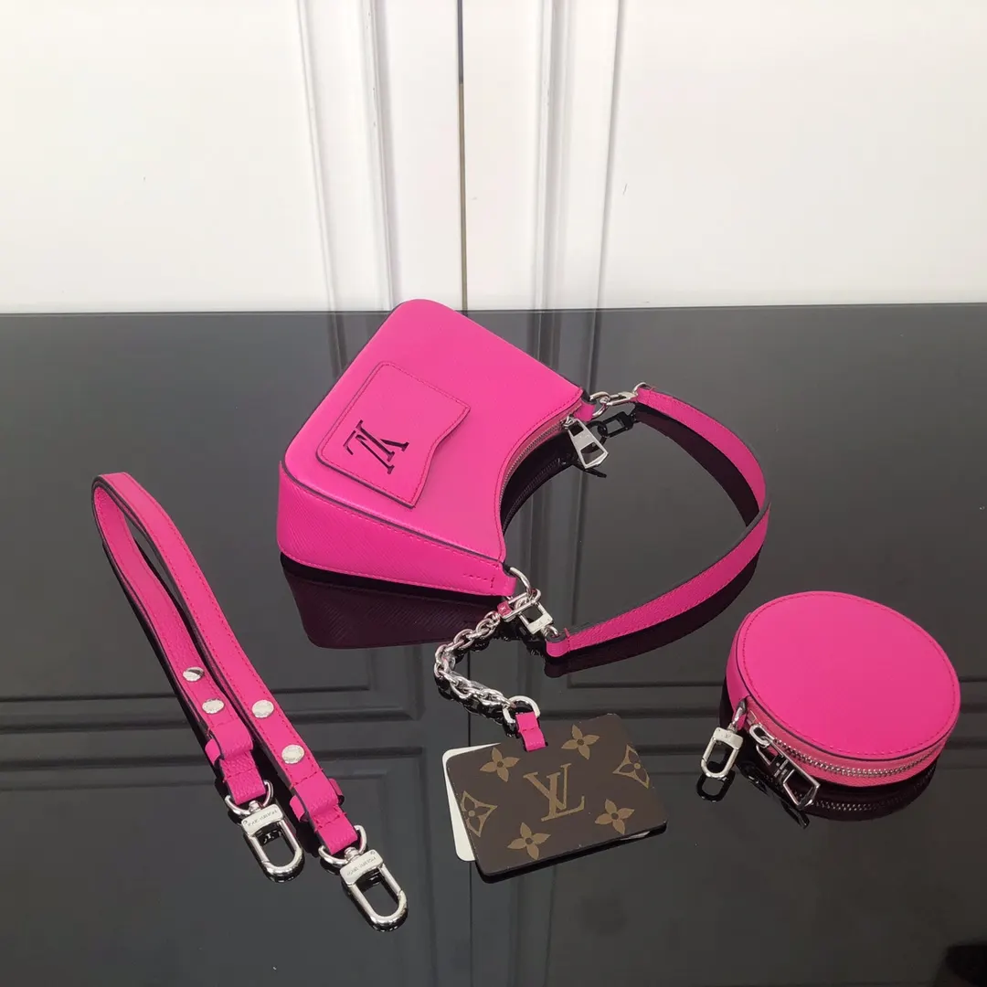 LV 红色 皮革 链条包 精致链条款