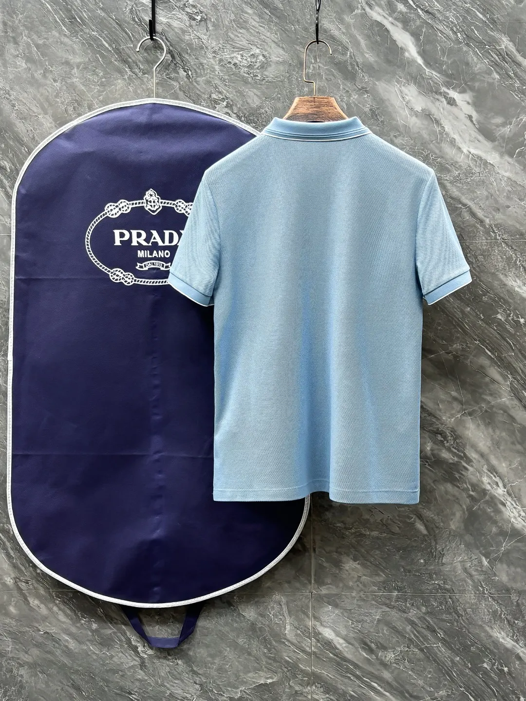 Prada Embroidered Polo Shirt
