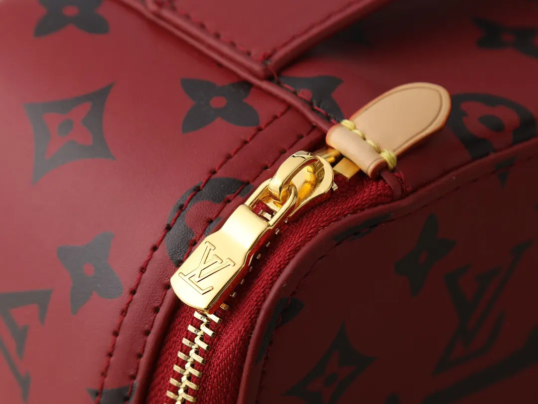 Red Monogram Organizer Pouch Travel