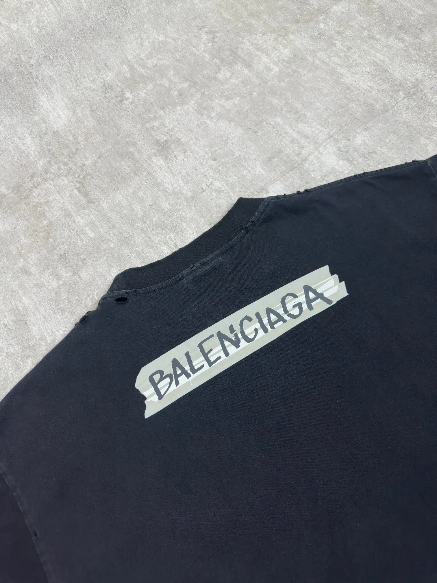 Balenciaga Letter Print Short Sleeve T-Shirt Street Casual