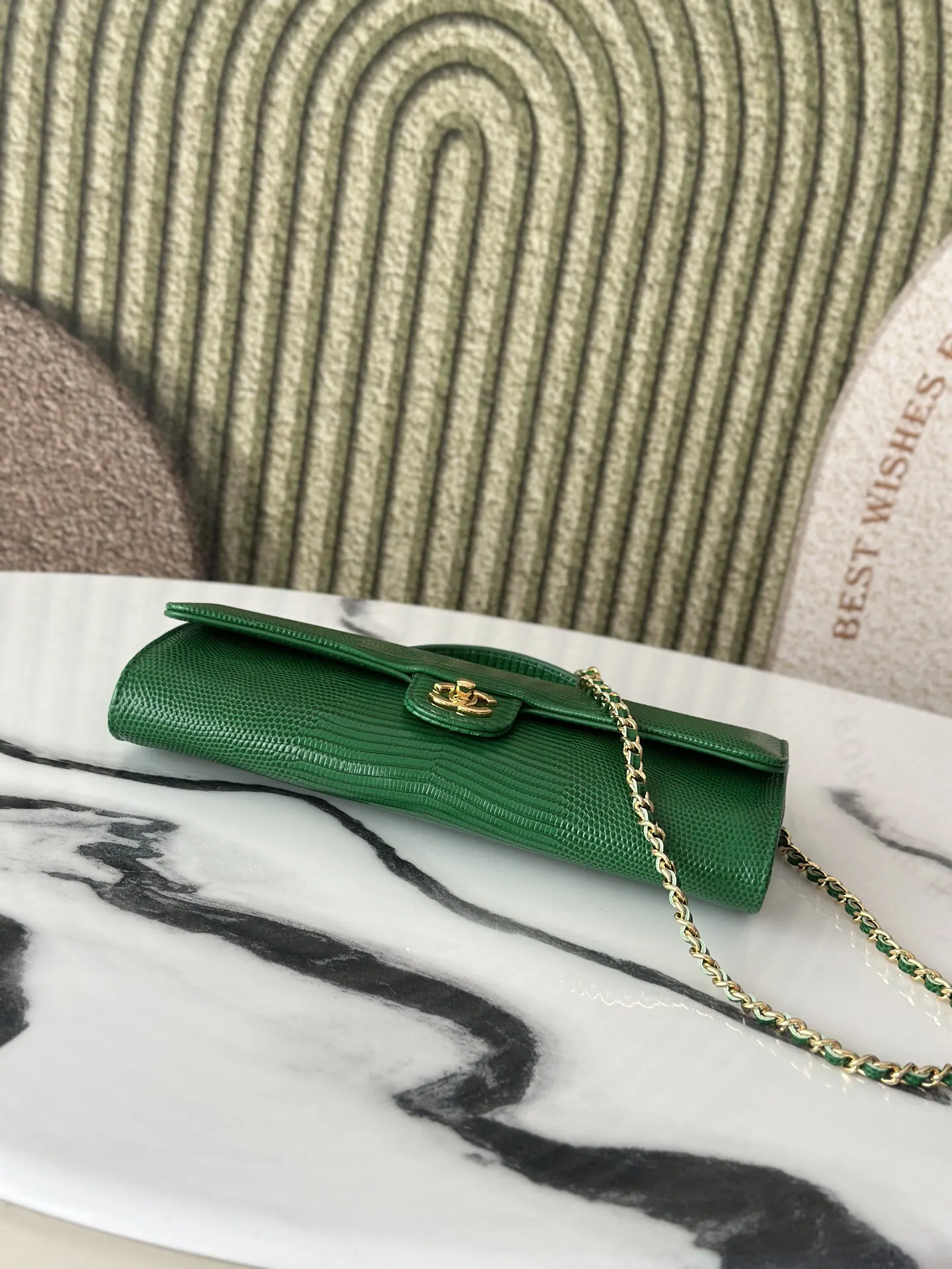 CHANEL 金色 牛皮 链条包 精致链条款