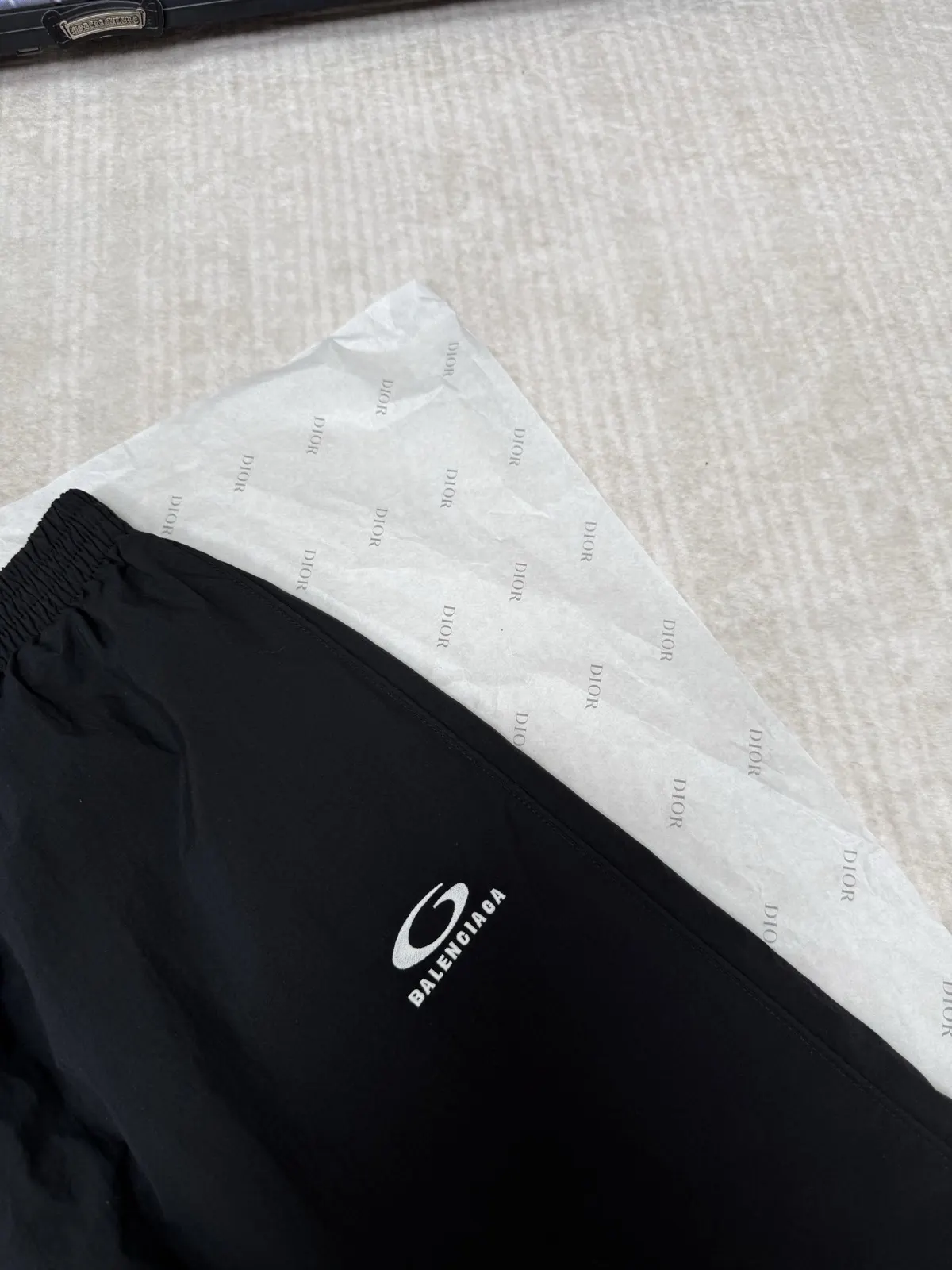 Balenciaga 26SS 黑色 刺繡 短褲