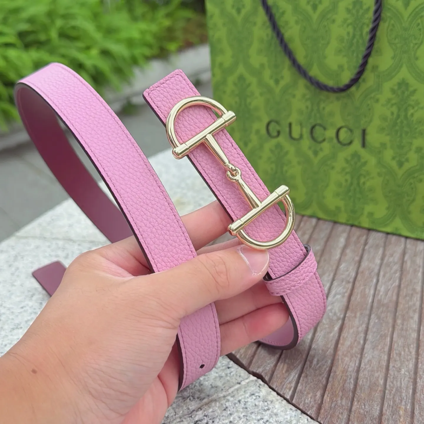 Gucci Double G Buckle Cowhide Double Sided Belt Business And Leisure Image 4 Gucci Double G Buckle Cowhide Double Sided Belt Business And Leisure Image 4