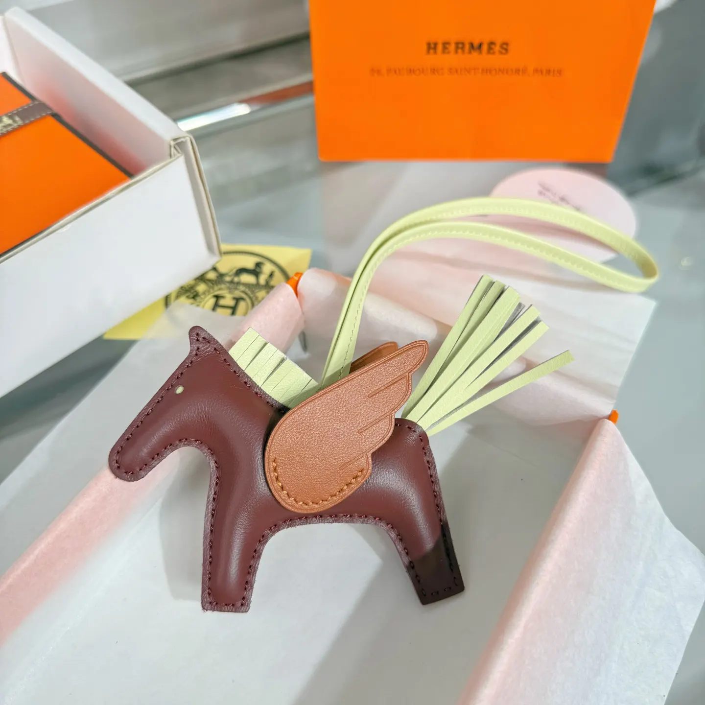 Hermès 小羊皮 挂件 精致配饰 吊坠