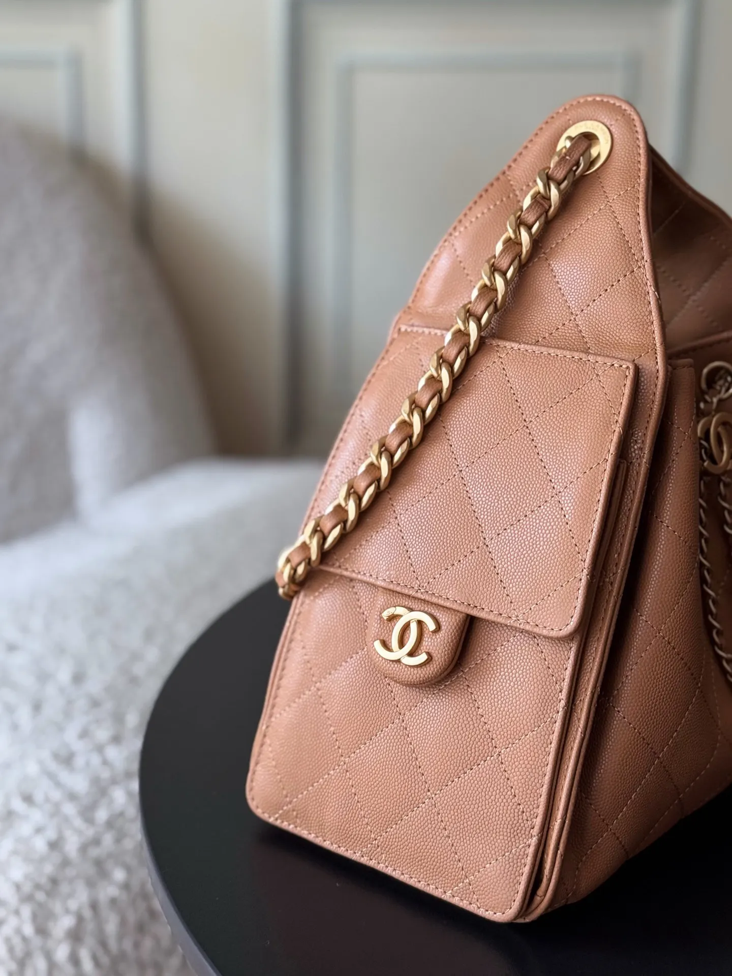 CHANEL Hobo 牛皮 腋下包 復古腋下背款