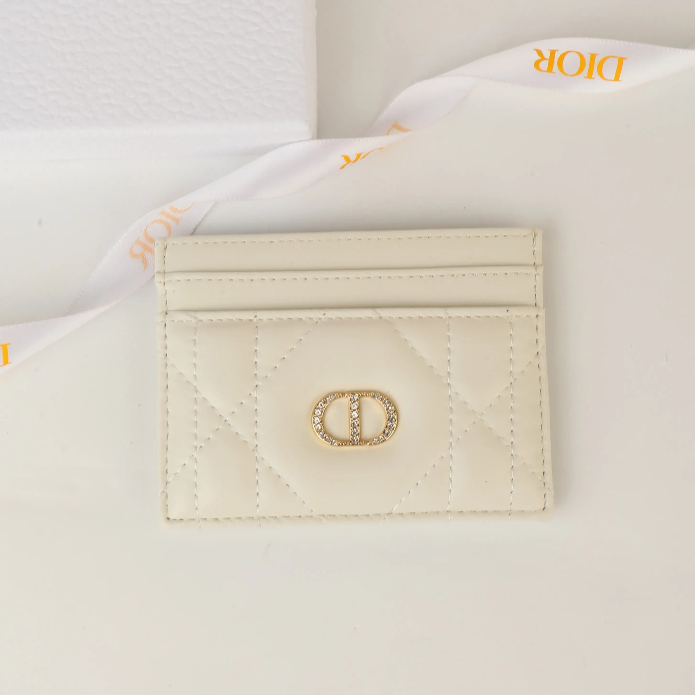 Dior Caro White Sheepskin Clip Exquisite Accessories Card Holder Image 6 Dior Caro White Sheepskin Clip Exquisite Accessories Card Holder Image 6