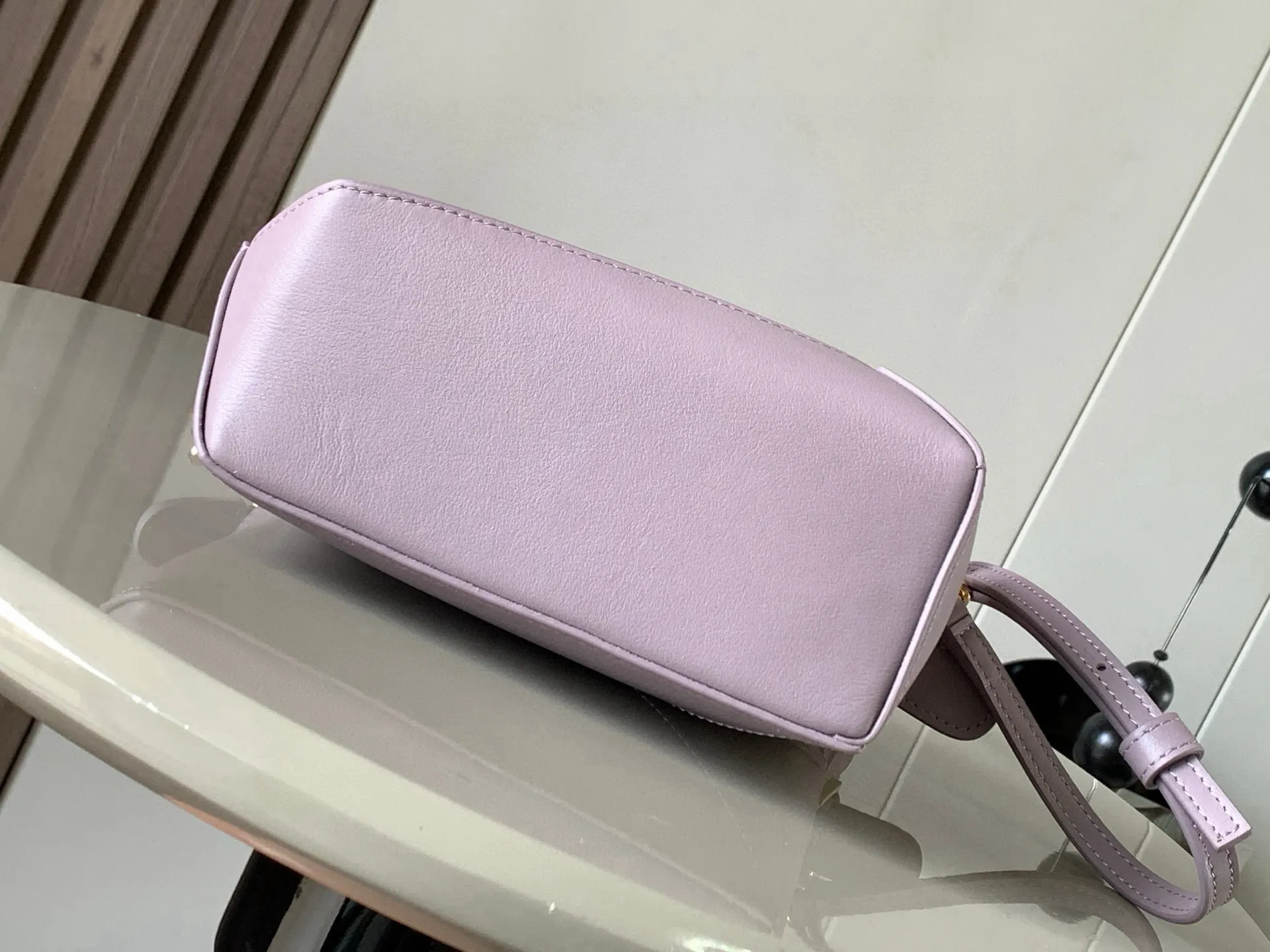 Purple Clutch Bag Leather