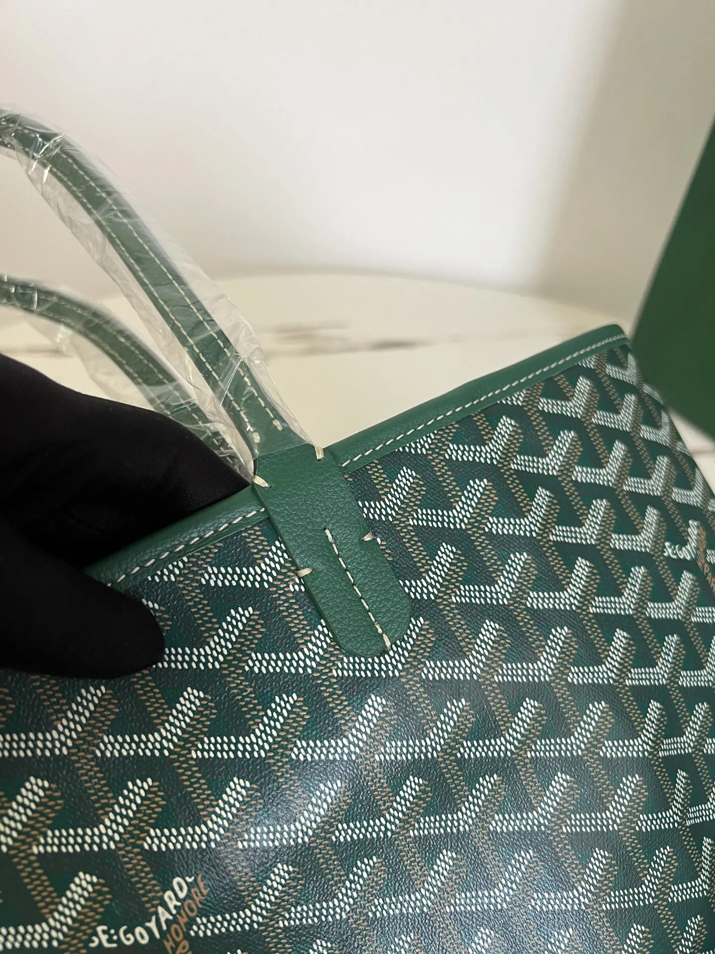 Goyard Green Tote Bag Leather