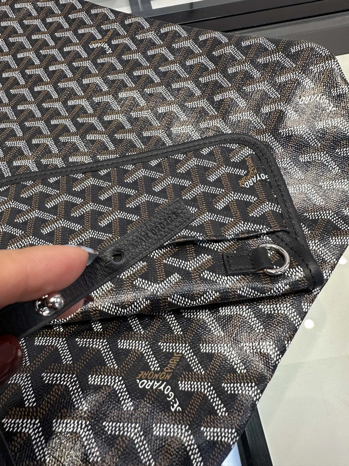 Goyard Black Hobo Shoulder Bag Vintage