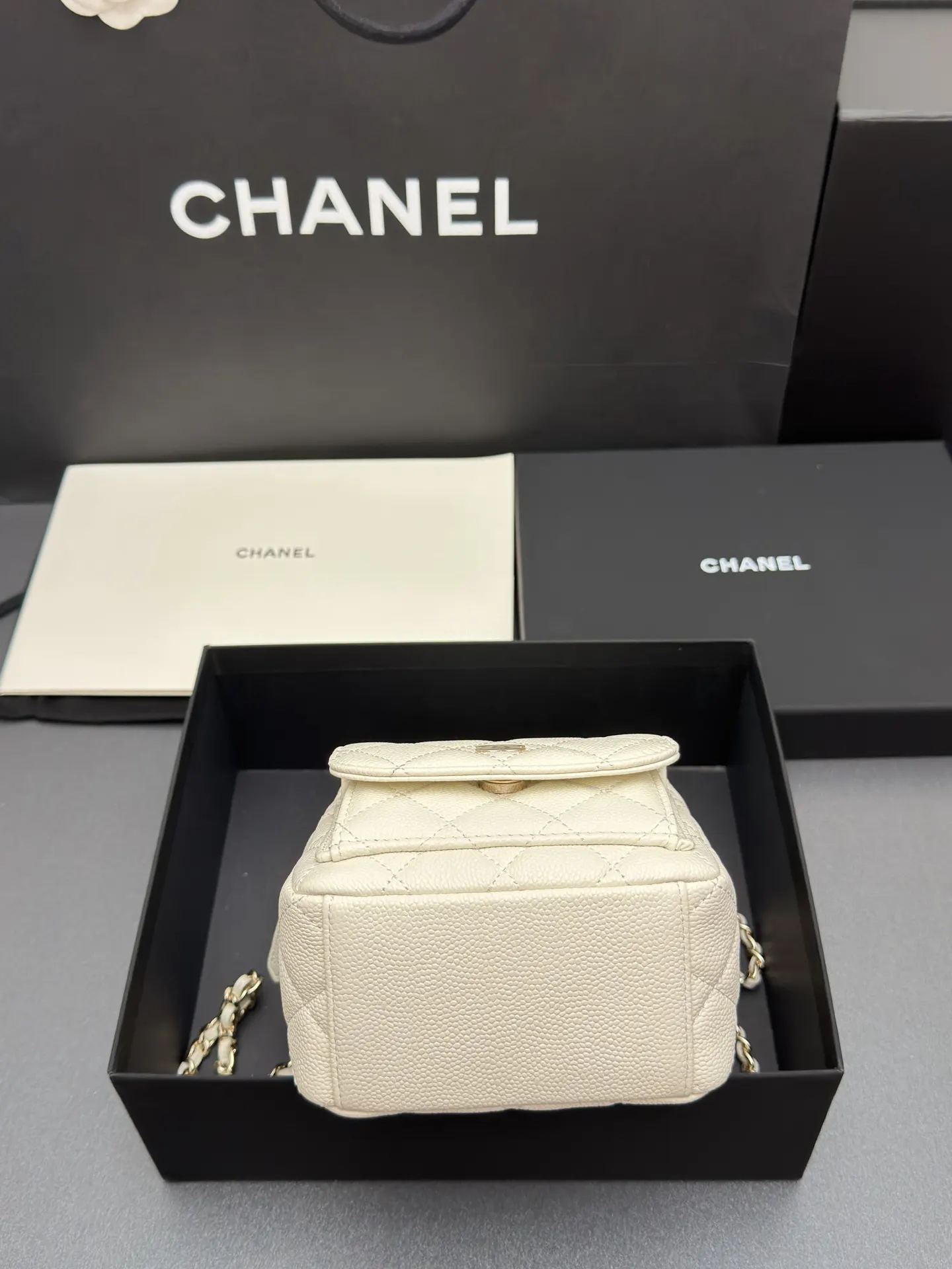 White Backpack Classic Fashion Leather