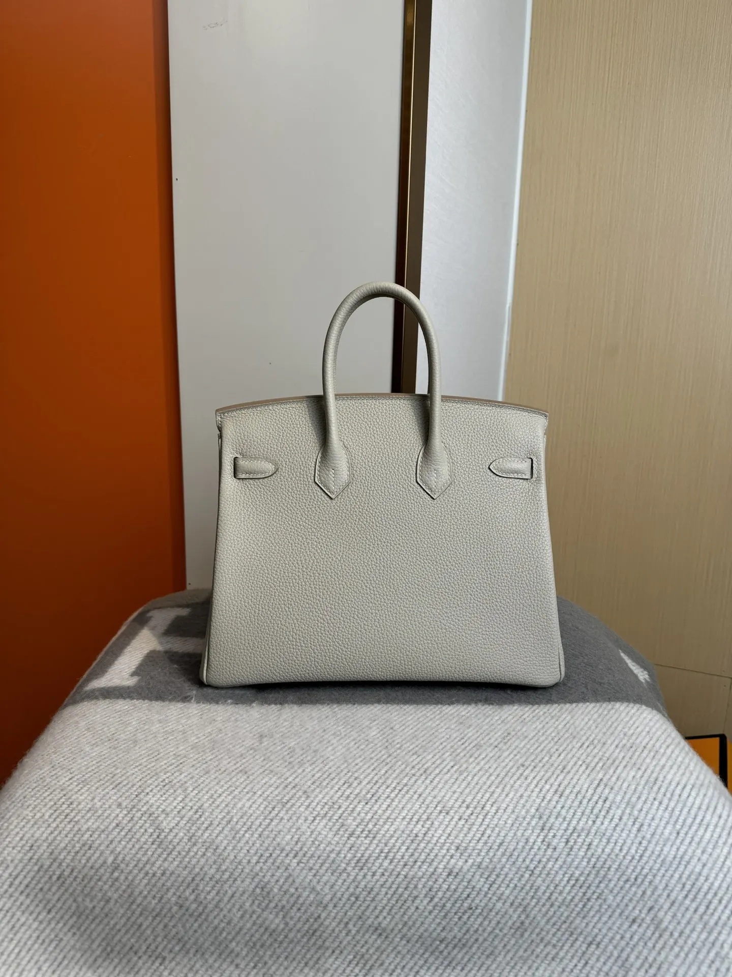 Birkin 铂金 进口Togo皮 冰川白 金扣 手提包 通勤手提款
