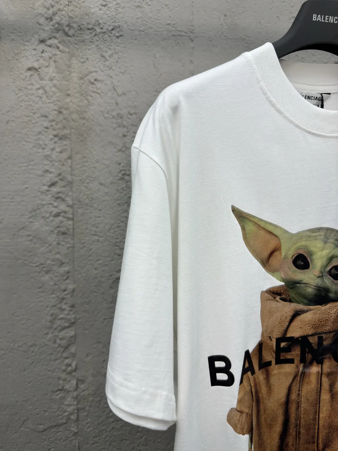 Balenciaga 卡通寶寶印花圓領短袖T恤 白色