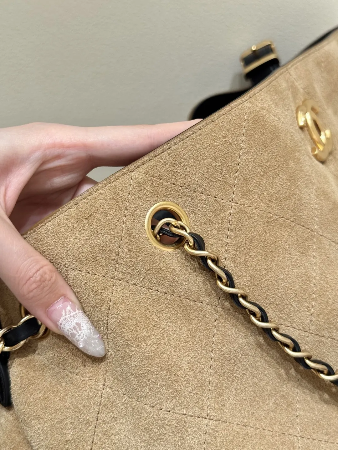 Chanel Lambskin Hobo Underarm Bag One Shoulder Back
