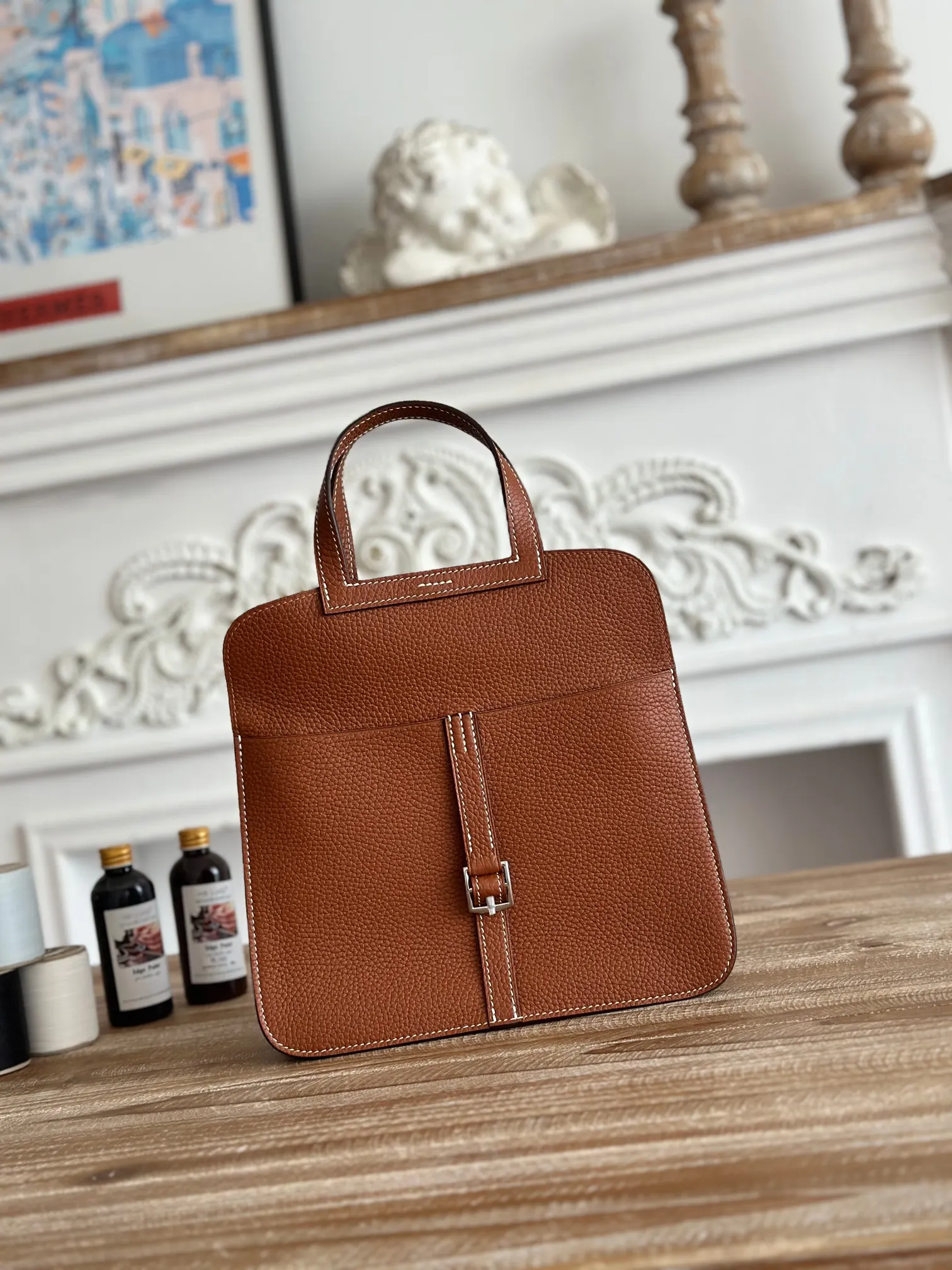 Hermès Halzan 金棕 Togo牛皮 手拿包 25cm 晚宴通勤