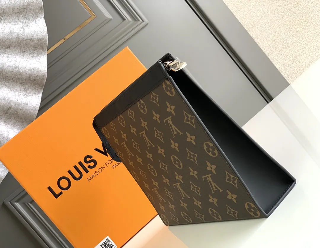Monogram Organizer Pouch Travel Leather