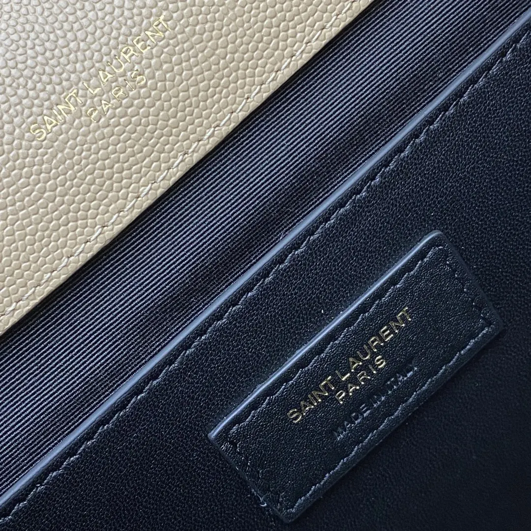 Beige Chain Bag Leather