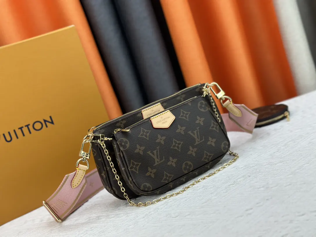LV 金色 牛皮 链条包 精致链条款