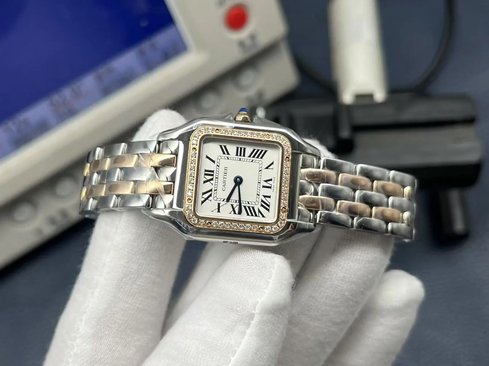 Cartier 藍色 手錶 經典腕表款