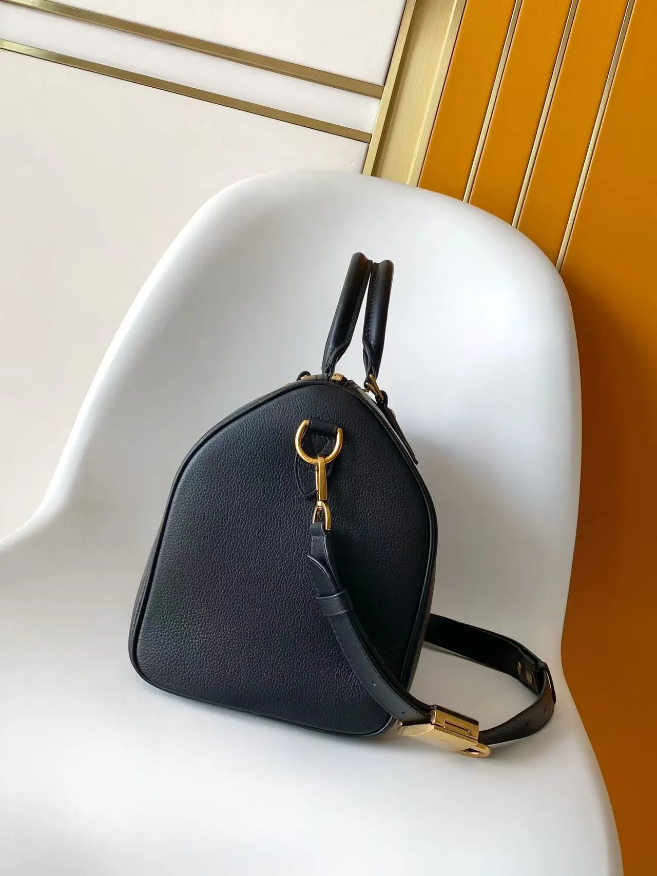 LV Speedy 黑色 棕色 牛皮 旅行包 大容量旅行款